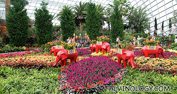 Deepavali display at the Flower Dome 