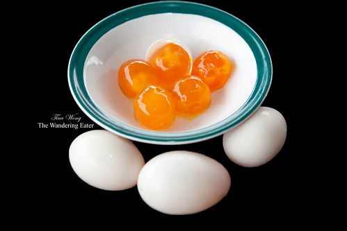 Homemade salted duck eggs