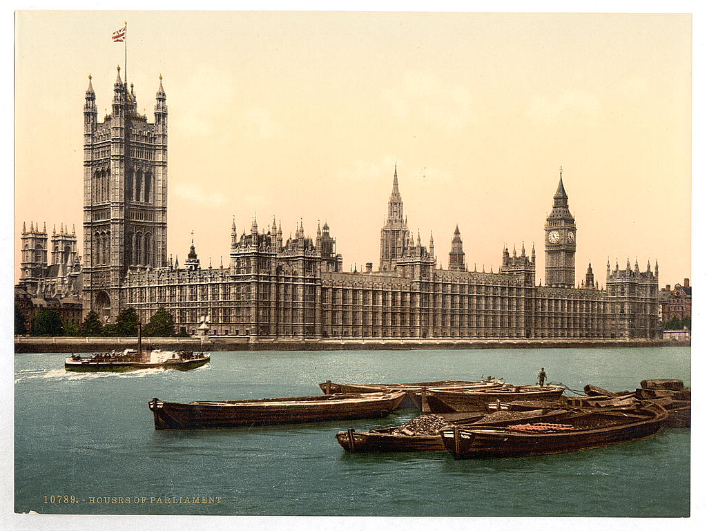 [Houses of Parliament from the river, London, England] (LOC)