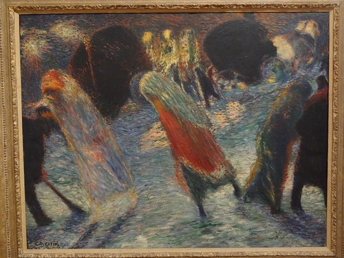Leaving the Theatre, by Carlo Carra. (1910).