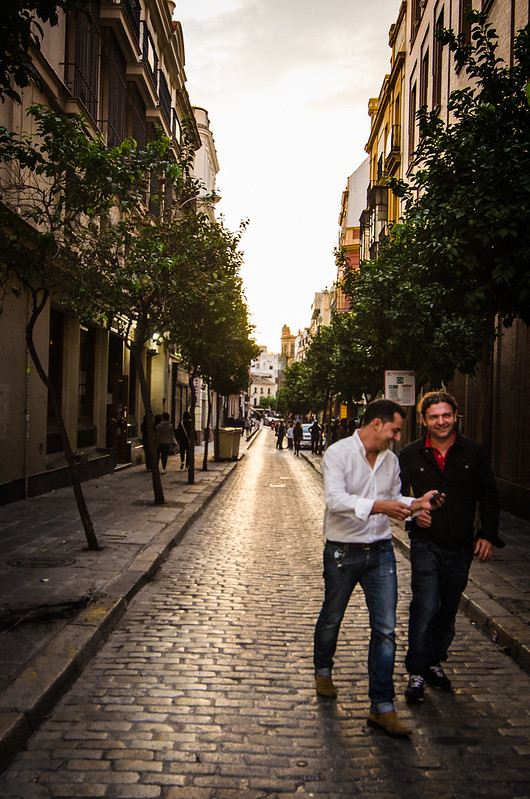 Sunset in the streets of Sevilla.
