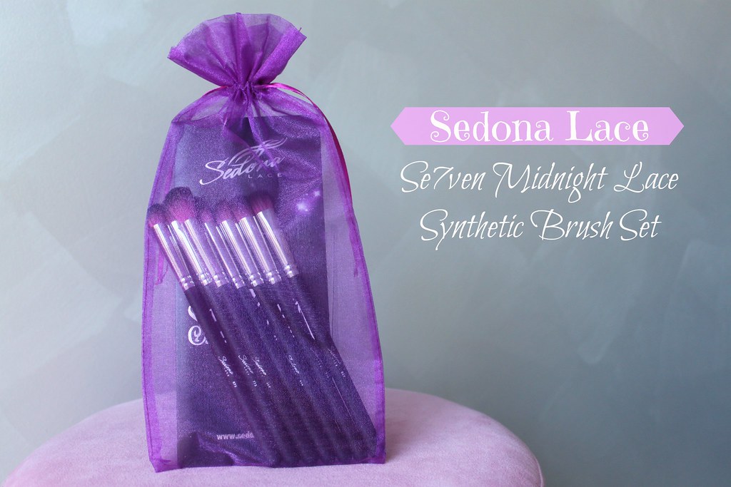 Sedona Lace Midnight seven 7 brushes set makeup eyes synthetic cruelty free vegan australian beauty review ausbeautyreview blog blogger aussie pink purple  precise synthetic Se7ven review product
