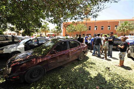 Police station bombings in Benghazi on May 10, 2013. The government in London later announced it was scaling down its diplomatic staff inside the country. by Pan-African News Wire File Photos