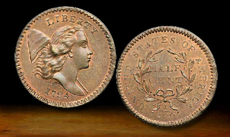 Finest grade 1794 Half Cent