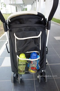 Extra storage space on Lucky Baby stroller 