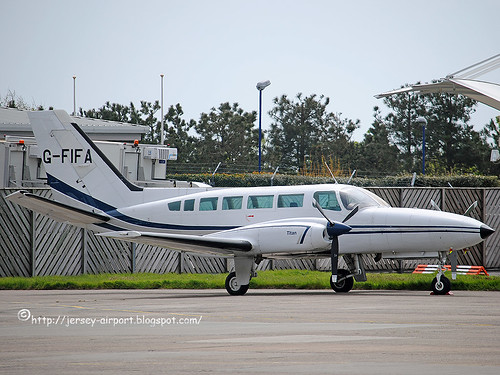 G-FIFA Cessna 404 Titan by Jersey Airport Photography