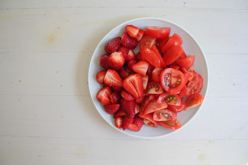 strawberries + tomatoes