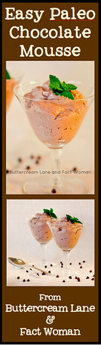 3 Easy and Delicious Paleo, Gluten Free, Dairy Free, Chocolate Mousse Recipes from Buttercream Lane and Fact Woman