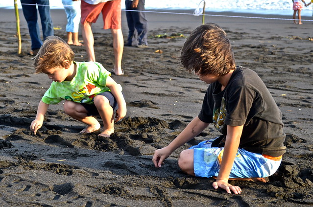 Black, Volcanic Sand fun at Monterrico, Guatemala