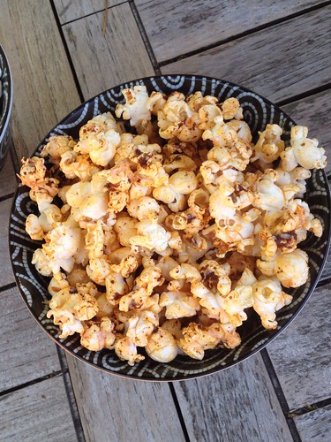Popcorn with Chili Lime Butter and Cotija
