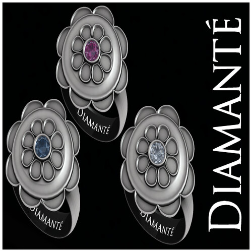 :Diamante: Flower Diamond Solitares - Set by Alliana Petunia