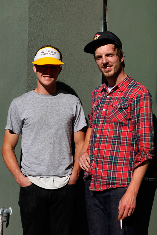 Garrett and Peter Quick Shots, men, Valencia Street, San Francisco, street style, street fashion