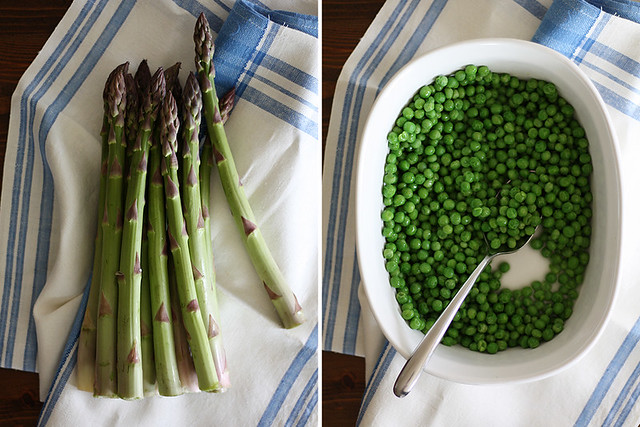 spring peas + asparagus