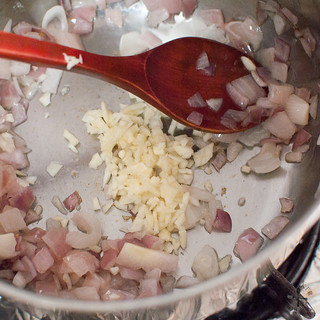 then saute the garlic
