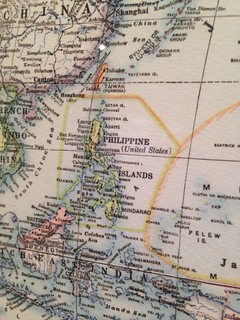 Philippines as US territory on 1922 map
