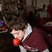 Frodo bobbing for apples