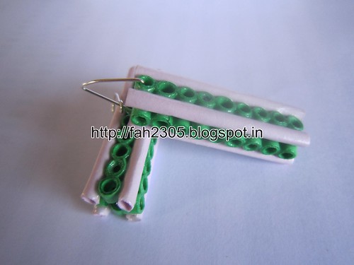 Handmade Jewelry - Paper Quilling Bar Earrings (6) by fah2305