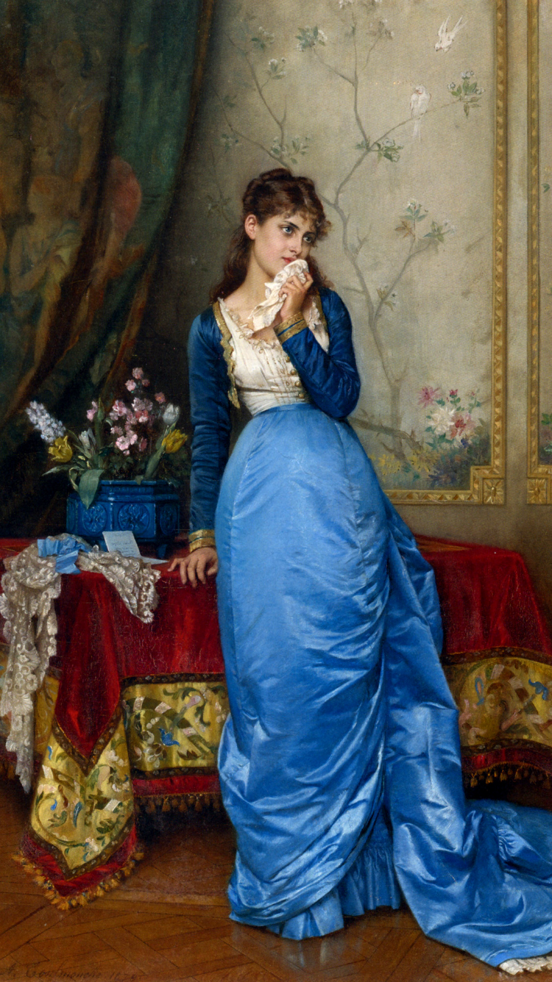 The Letter by Auguste Toulmouche, 1879