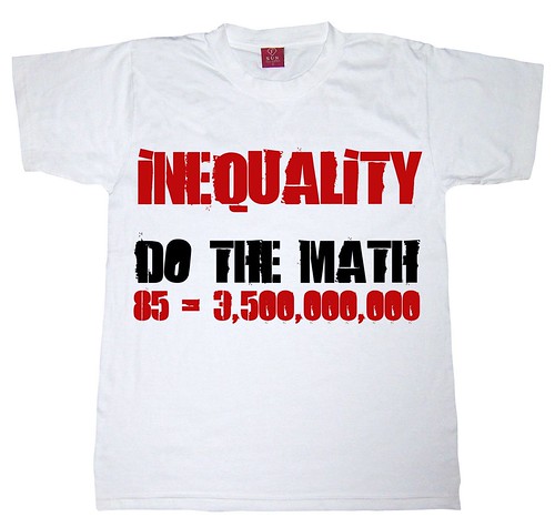 Inequality. Do the math: 85=3,500,000,000 by Teacher Dude's BBQ