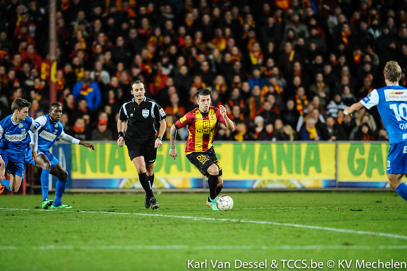 Trajkovski (on the ball) in action for Mechelen; photo: mechelen.be