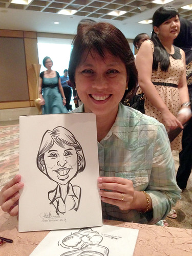 caricature live sketching for Standard Chartered Bank Long Service Award 2013