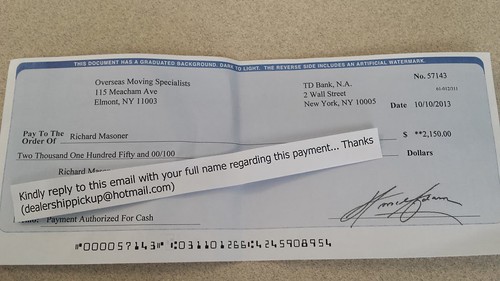 The fake check scam