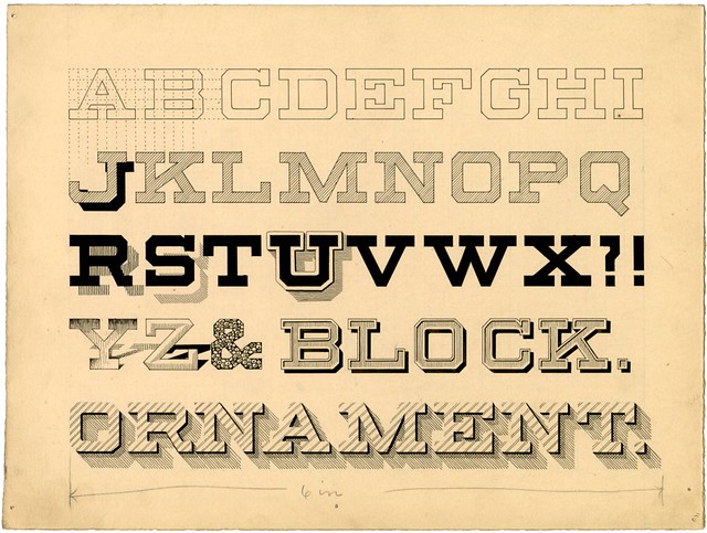 Penmanship publication design - Block Ornament