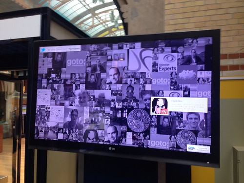 Twitter wall #gotoams that was a well timed shot :)