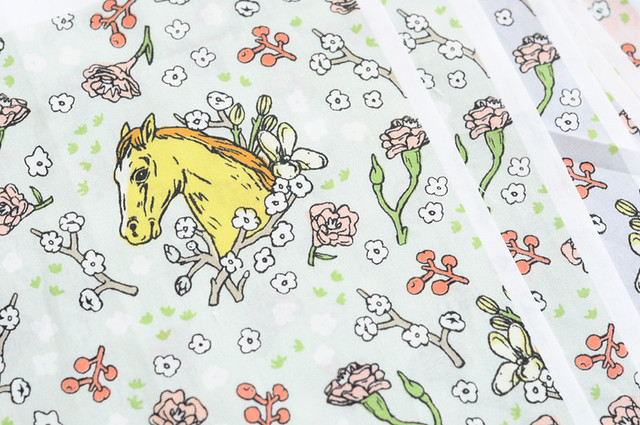 horse cameo fabric