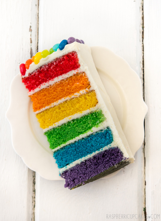 Rainbow Cake with Jelly Beans
