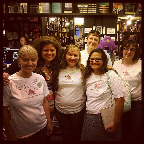 We made t-shirts (design by @secretagentjo) to wear to Rainbow's L.A. signing! ("You're so proud of you!") #latergram