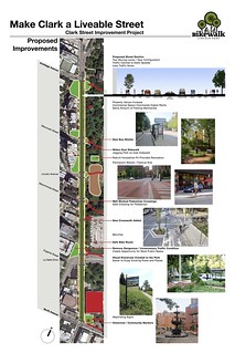 Bike Walk Lincoln Park's proposal for Clark Street.