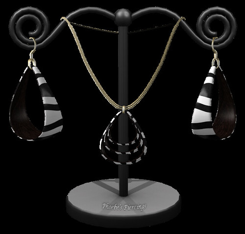 P Teardrop MESH Jewelry Set ~Zebra~