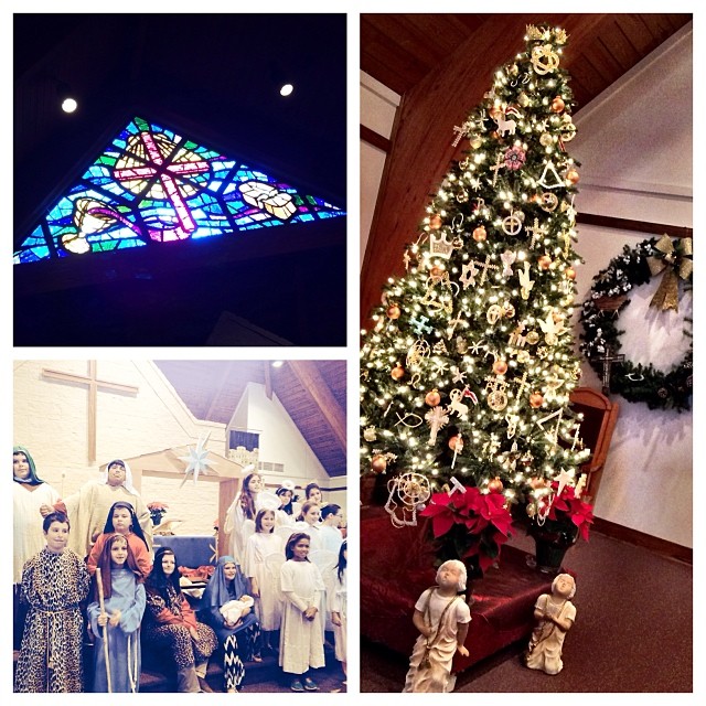 Pretty Christmas Service, decorations and nativity play. #latergram 