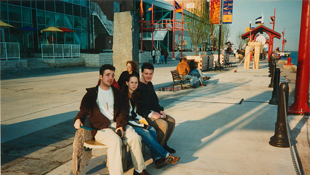 Matt Maldre, Tammy K, Dima Strakovsky at Navy Pier, circa 1996