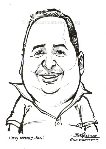 caricature in pen and brush 06072013