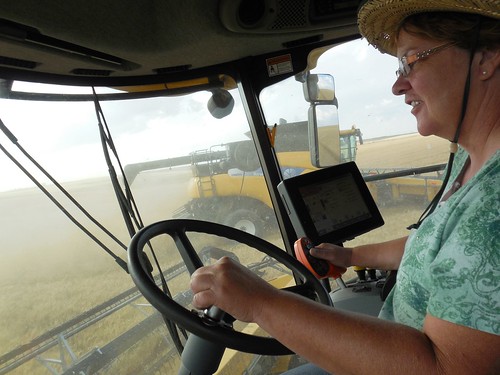 Mom in the combine