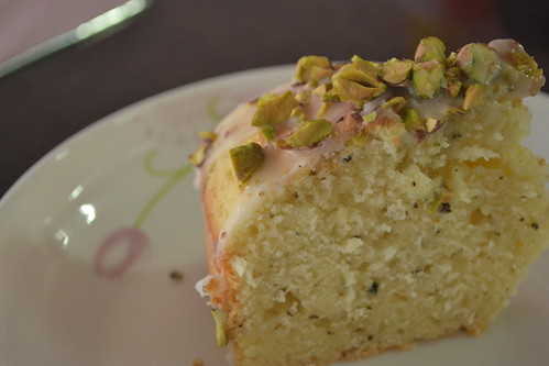 Chai Tea Cake with Salted Pistachio