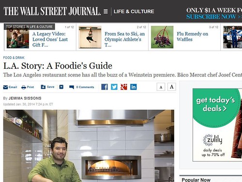Wall Street Journal: L.A. Story: A Foodie's Guide