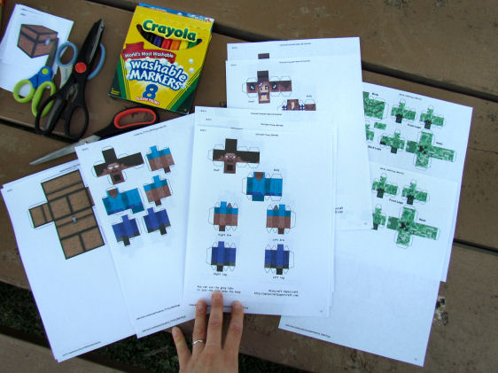 Minecraft Paper Crafts
