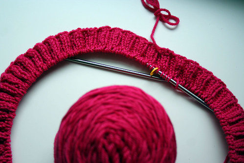 wrapped pullover ribbing start