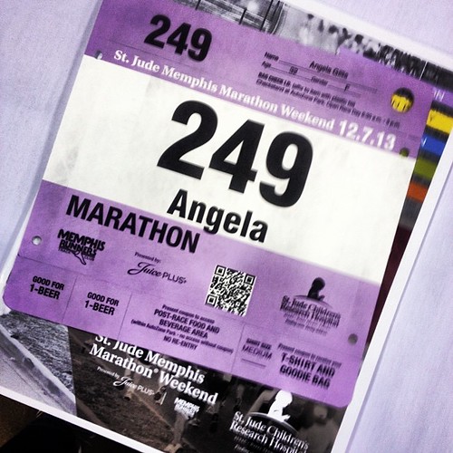 I started crying when I picked up my bib! I am so ready to rock my first #marathon! #sjmmw #stjudeheroes