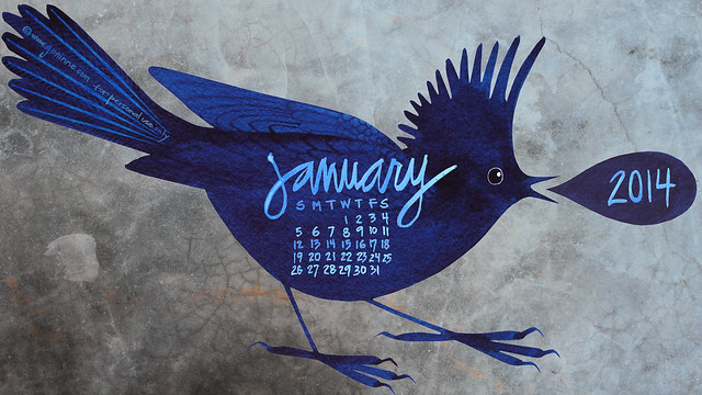 January Desktop Calendar