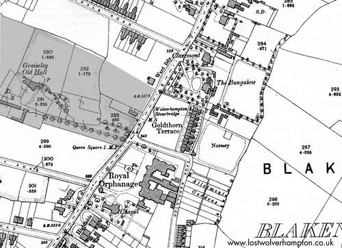 Blakenhall Map - The Royal School purchasers. The adjoining  Graisley Property in 1930.