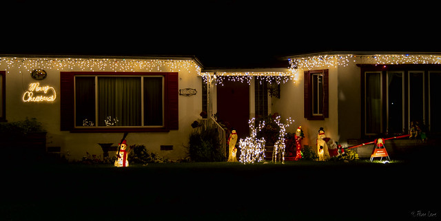 Decorated houses Christmas