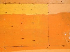 Orange painted boards