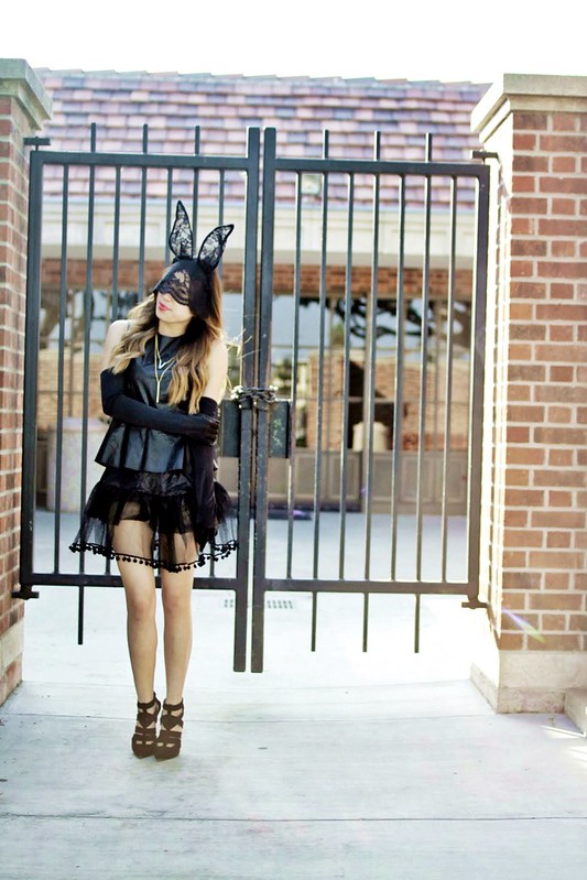 lucky magazine contributor,fashion blogger,lovefashionlivelife,joann doan,style blogger,stylist,what i wore,my style,fashion diaries,outfit,seven til midnight,halloween,costume,bunny,lace bunny ears,charlotte russe,fashion climaxx