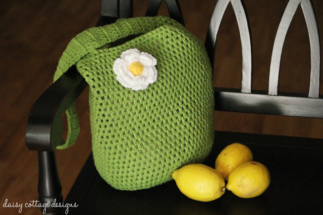 tote bag crochet pattern from Daisy Cottage Designs. This free crochet ...