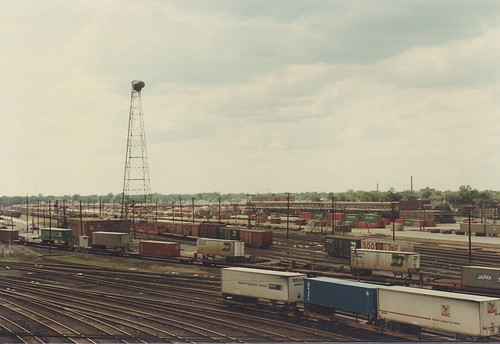 The Burlington Northern Railroad's Clyde Yard.  Cicero Illinois.  June 1985. by Eddie from Chicago