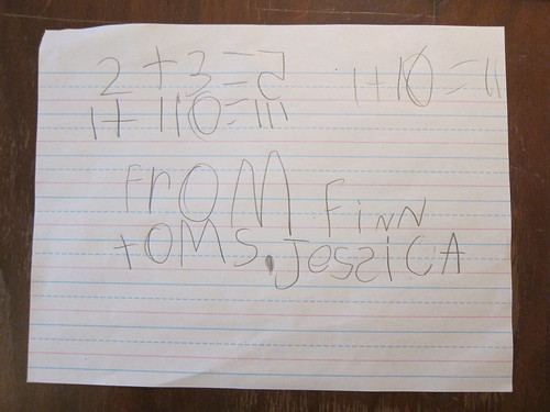 To Ms. Jessica from Finn